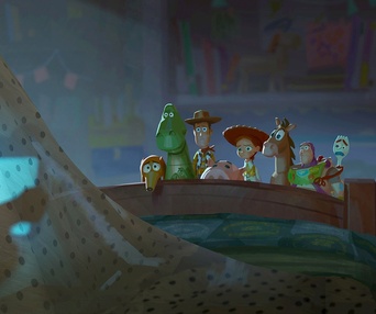 Une image conceptuelle du film Toy Story 5