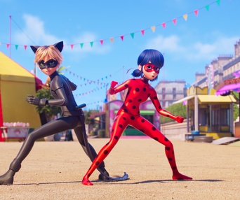 Une scène du film Miraculous: Ladybug & Cat Noir, The Movie