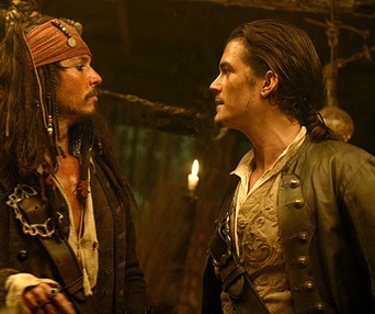 Scène du film Pirates des Caraïbes : Le coffre du mort