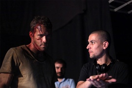 Sur le plateau du film Buried