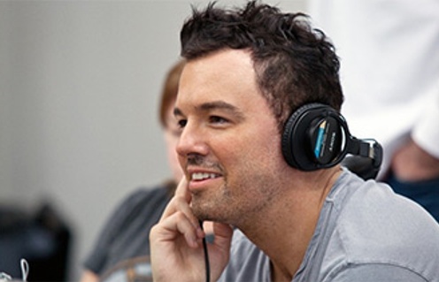 Seth MacFarlane sur le plateau de Ted