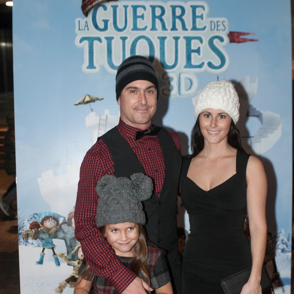 Sur le tapis rouge du film La guerre des tuques 3D