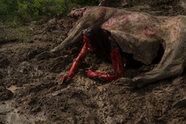 Une scène du film Leatherface