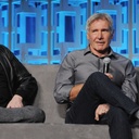 Mark Hamill et Harrison Ford lors des célébrations du 40e anniversaire de Star Wars