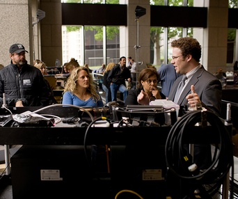 Sur le plateau du film The Guilt Trip