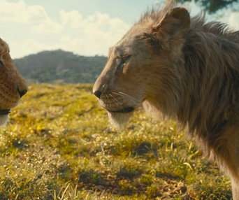 Une scène du film Mufasa: The Lion King