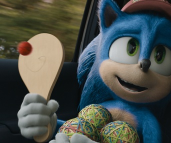 Une scène du film Sonic the Hedgehog