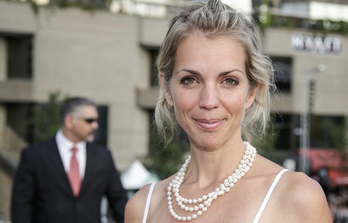 Jacynthe René sur le tapis rouge de Louis Cyr : L'homme le plus fort du monde