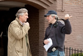 Sur le plateau du film Being Flynn