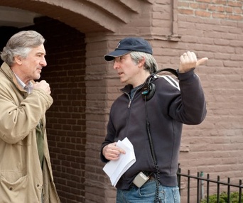 Sur le plateau du film Being Flynn