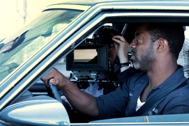 Sur le plateau du film Blue Caprice