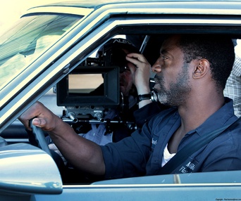 Sur le plateau du film Blue Caprice