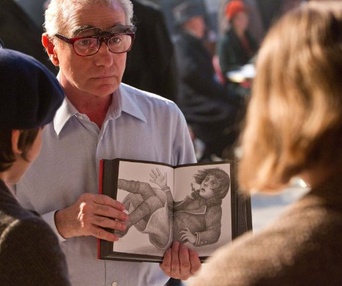 Sur le plateau du film Hugo