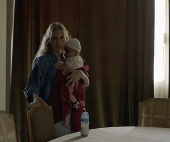 Une scène du film Une famille syrienne