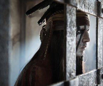 Une scène du film The Lone Ranger
