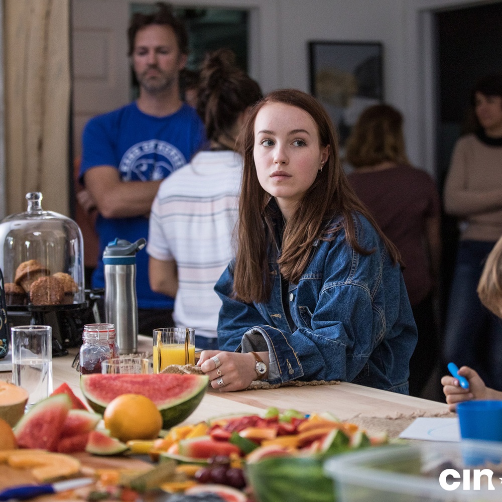 Sur le plateau du film Le guide de la famille parfaite