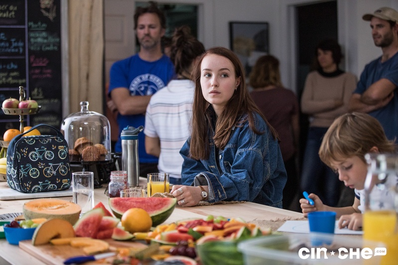 Sur le plateau du film Le guide de la famille parfaite