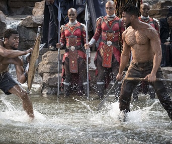 Une scène du film Black Panther