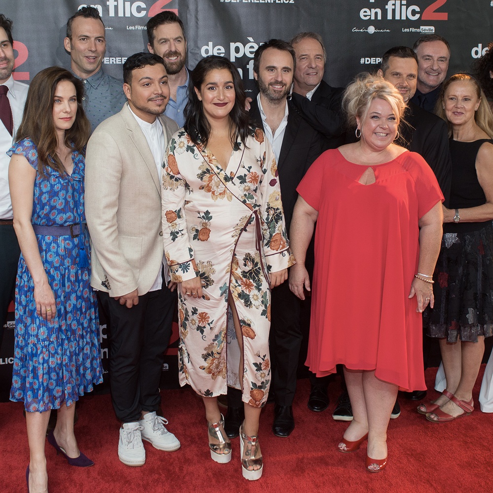 Sur le tapis rouge du film De père en flic 2