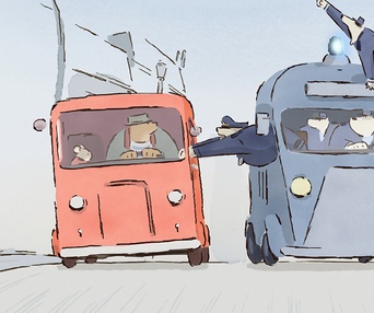 Une scène du film Ernest et Célestine