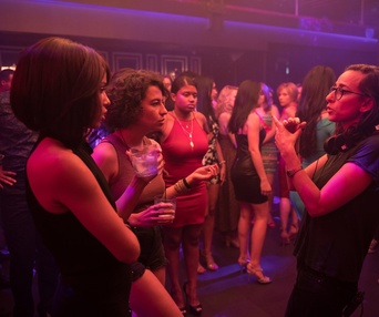 Sur le plateau du film Rough Night