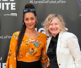 Sur le tapis rouge du film Lignes de fuite