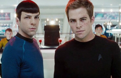 Chris Pine et Zachary Quinto dans le film Star Trek