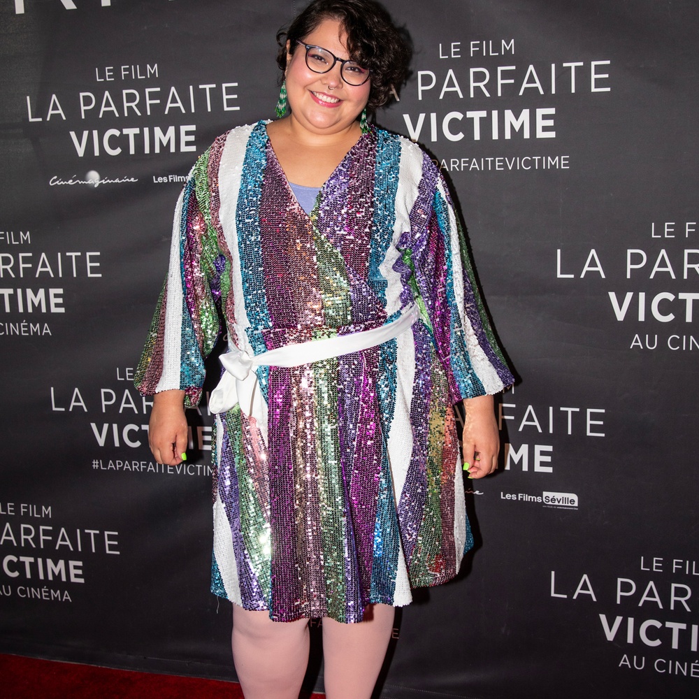 Sur le tapis rouge du film La parfaite victime