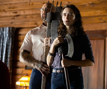 Une scène du film Knock at the Cabin