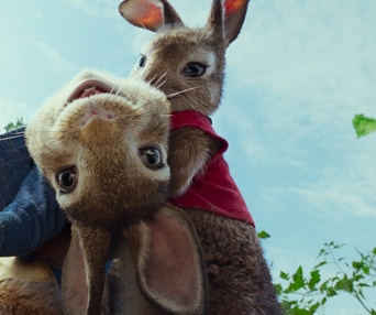Une scène du film Peter Rabbit