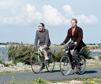 Une scène du film Molière à bicyclette