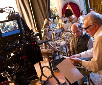 Sur le plateau du film Hugo