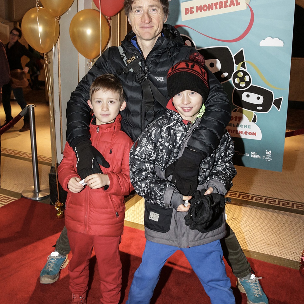 Sur le tapis rouge de la première du film Le coeur en braille