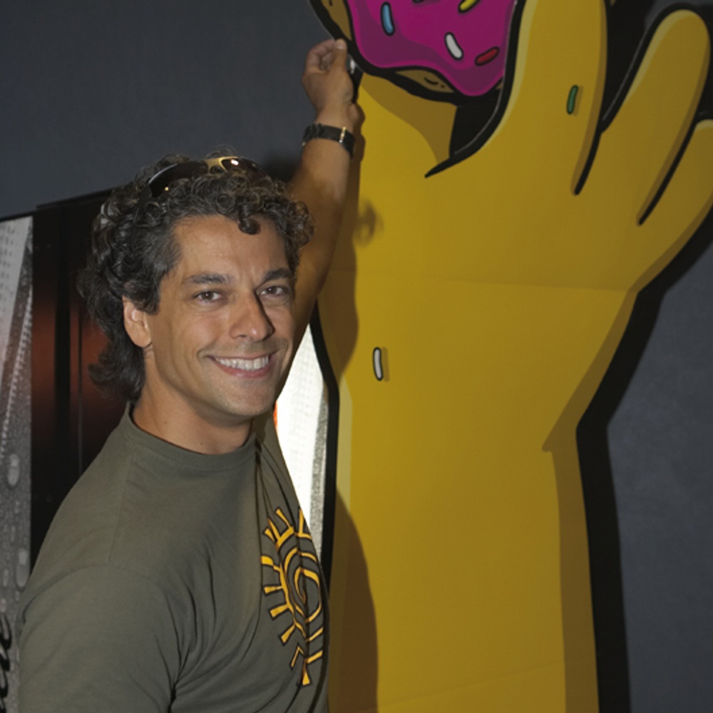 Gilbert Lachance sur le tapis jaune de Les Simpson : Le film
