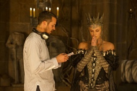 Sur le plateau du film Snow White and the Huntsman