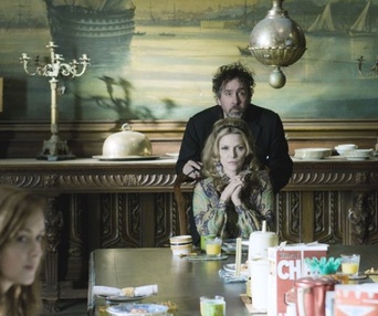 Sur le plateau du film Dark Shadows