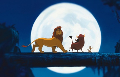 Une scène du film Lion King