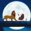 Une scène du film Lion King