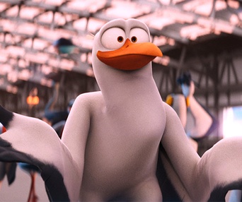 Une scène du film Storks