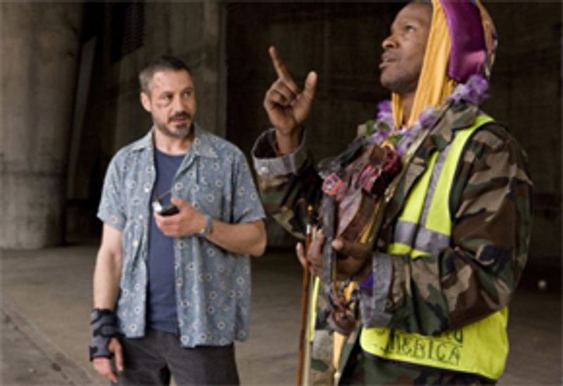 Robert Downey Jr. et Jamie Foxx dans The Soloist