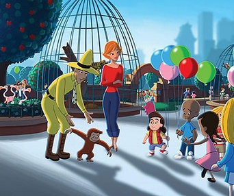 Scène du film George le petit curieux