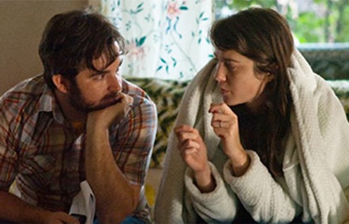 Mary Elizabeth Winstead et James Ponsoldt sur le plateau de Smashed