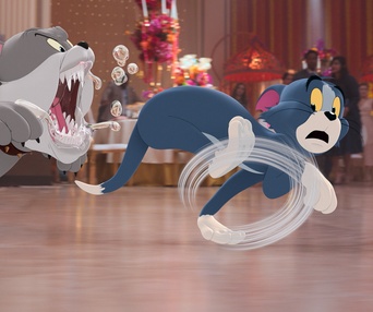Une scène du film Tom and Jerry