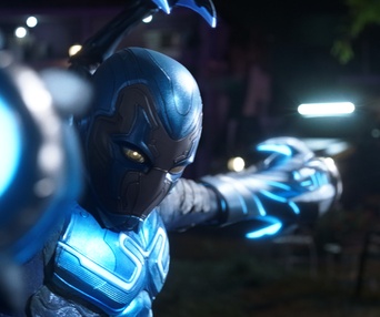 Une scène du film Blue Beetle