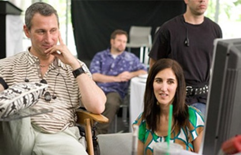 Adam Shankman sur le plateau de Bedtime Stories