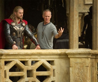 Sur le plateau du film Thor: The Dark World