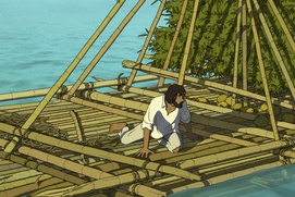 Une scène du film La tortue rouge
