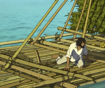 Une scène du film La tortue rouge