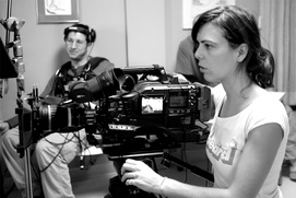 Sur le plateau du film Les signes vitaux