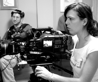 Sur le plateau du film Les signes vitaux